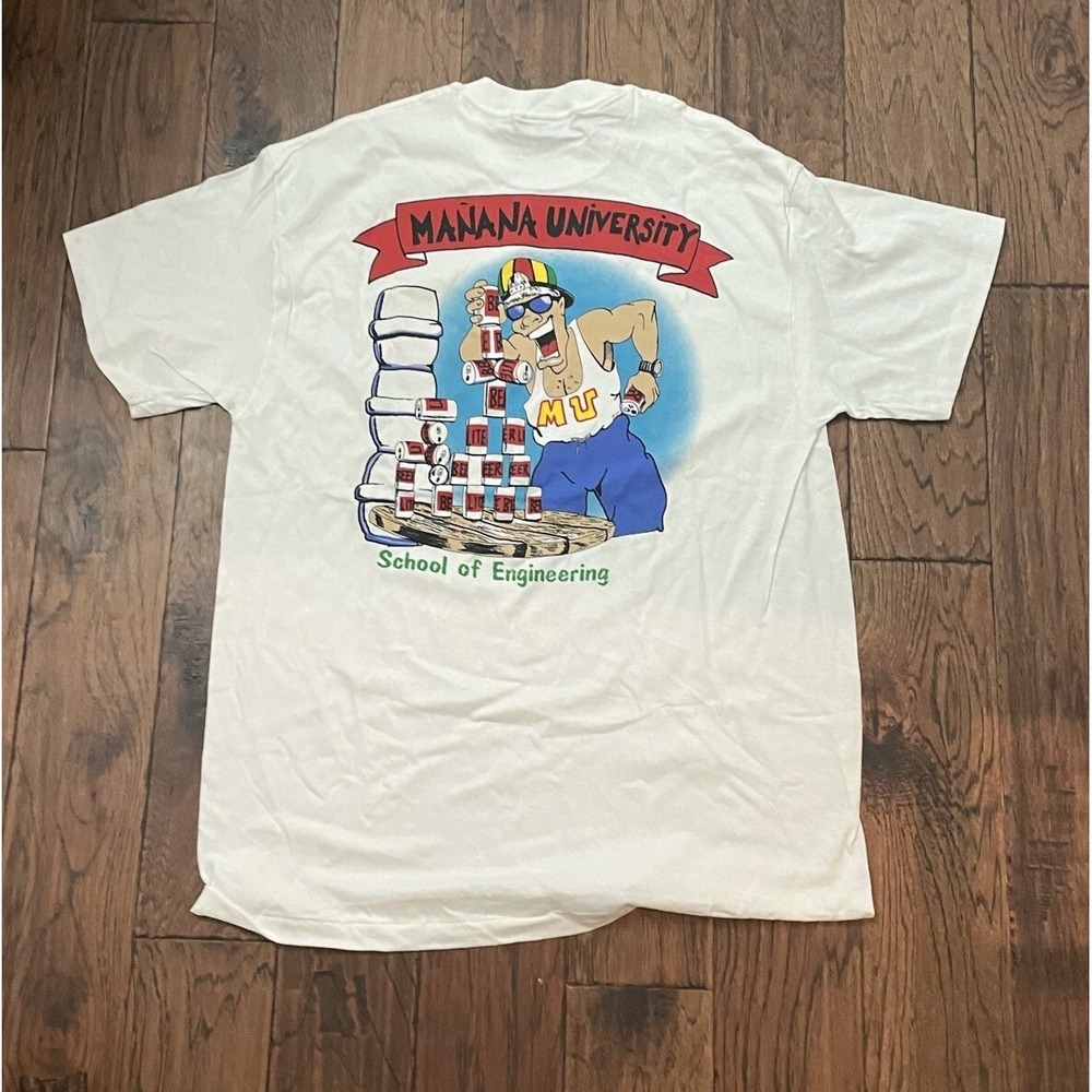 Senor Lopez Manana University Men's Single Stitch Vintage‎ T Shirt Size XL